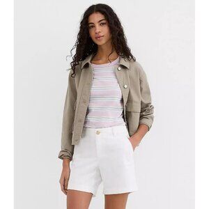 LOFT Women's Monroe Chino Shorts Size 0 In White